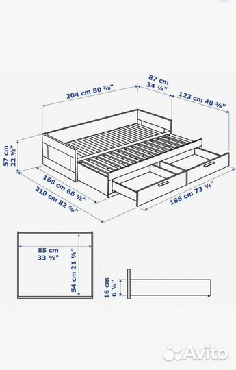 Кровать тахта IKEA brimnes