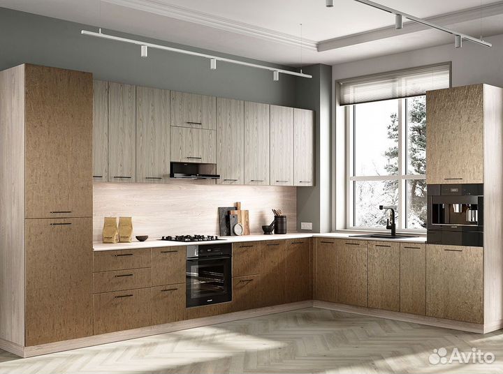 Кухня с антресолями