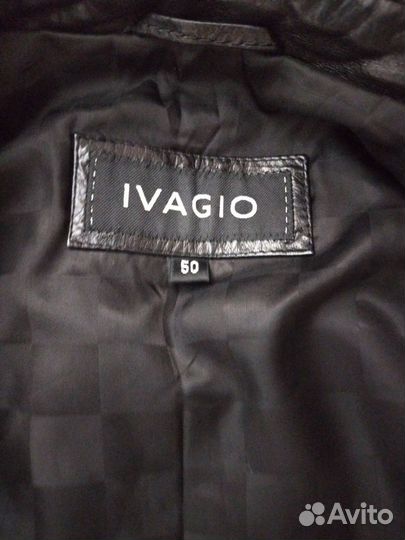 Новая. Кожаная куртка-пилот (бомбер) р48-50