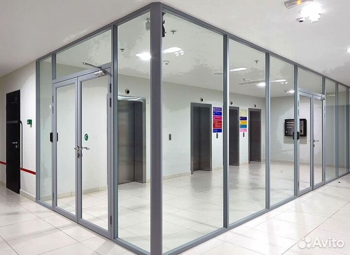 Противопожарные алюминиевые перегородки