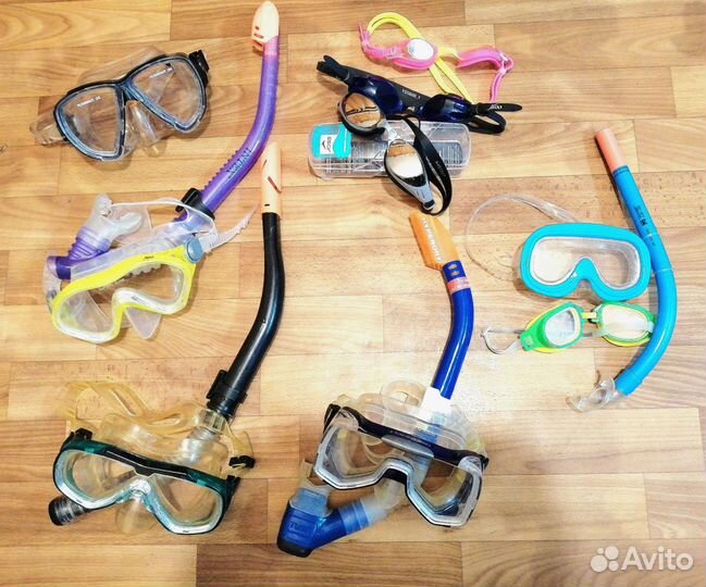 Очки маски для плавания, снорклинга