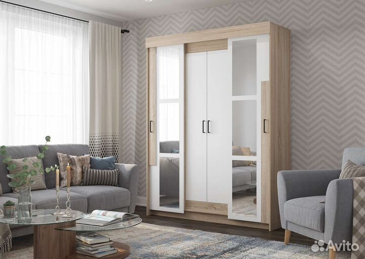 Шкаф купе Victor 1,6м дуб сонома