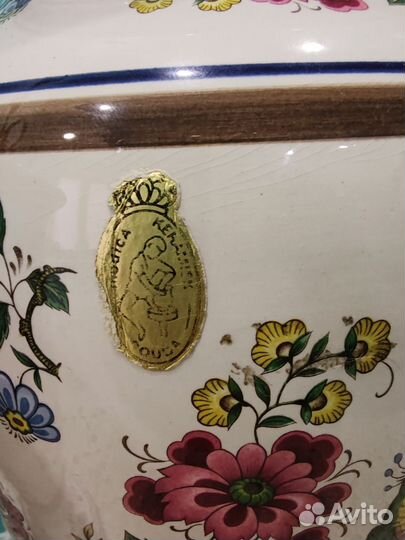 Винтажные полихромные вазы, фаянс. Германия