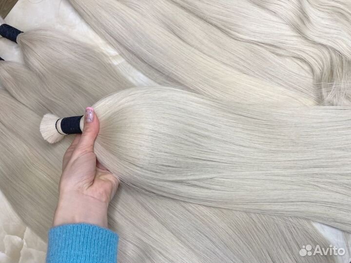 Волосы для наращивания прямые, в срезе