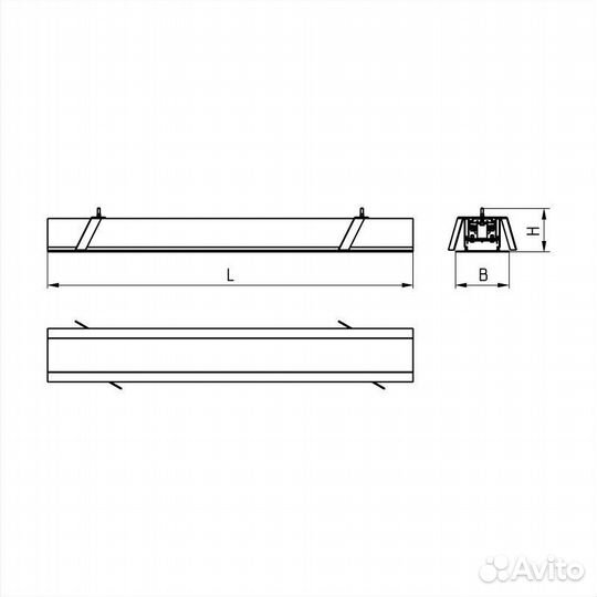 Светильник дво02-40-041 Line Low EM3 DT 840