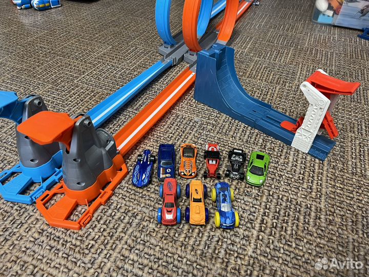 Автотрек hot wheels/горка hot wheels/машинки Nerf