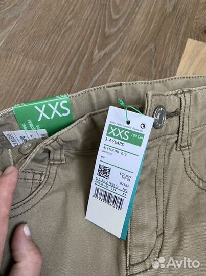 Новые плотные джинсы/чиносы Benetton xxs, 3-5