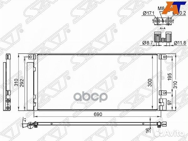 Радиатор кондиционера Opel Mokka 12-19 / Buick