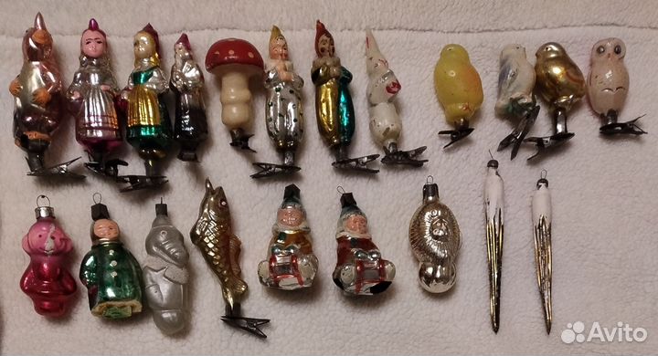 Елочные игрушки СССР на прищепке