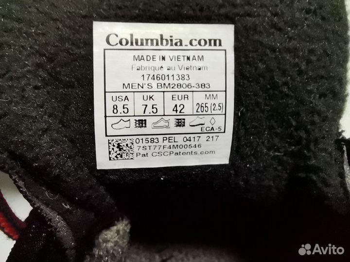 Кроссовки Columbia Fairbanks LOW 41р