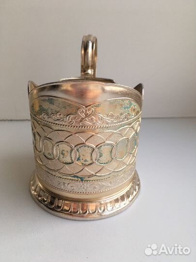 Подстаканник и граненый стакан СССР