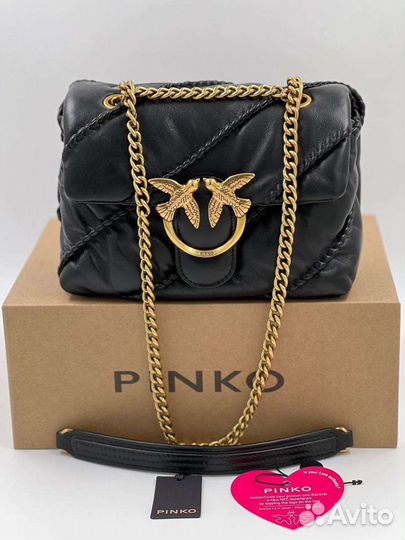 Новая женская сумка Pinko Puff чёрная (2 размера)