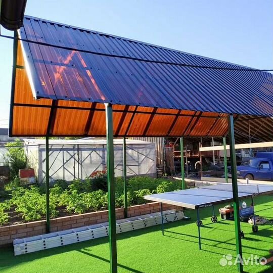 Профнастил пластиковый пэт цветной прозрачный