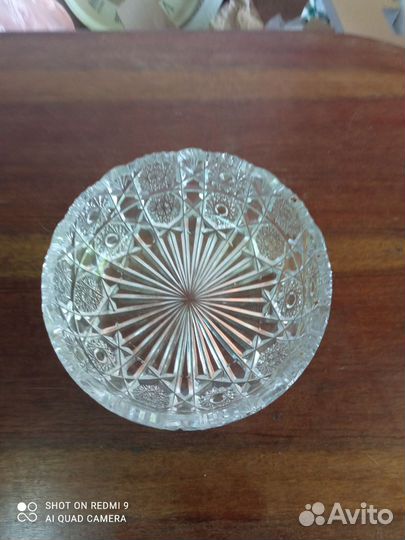 Ваза, конфетница, фруктовница хрустальная СССР