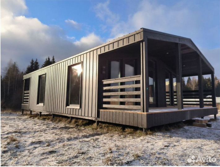 Каркасный всесезонный дом с доставкой 45 м кв, арт. дх-1341