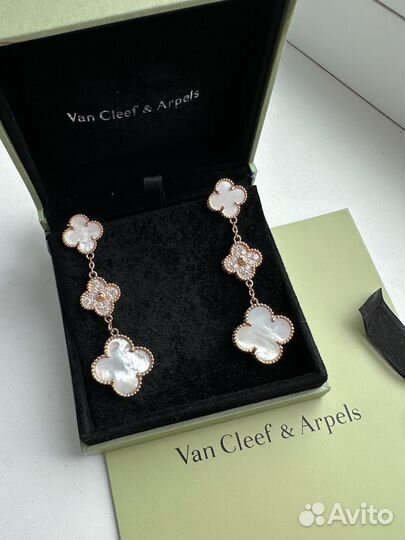 Van Cleef Arpels серьги с тремя мотивами. Новые