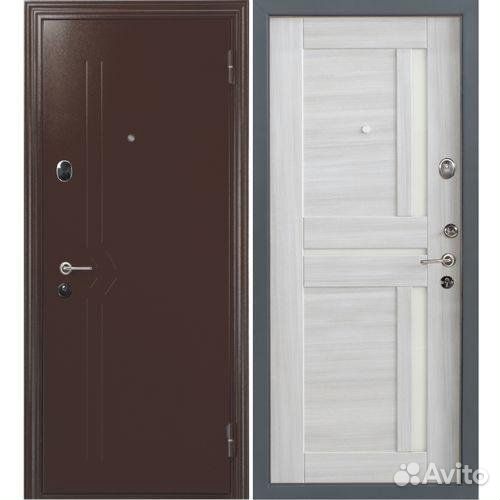 Дверь метал, Беленый дуб