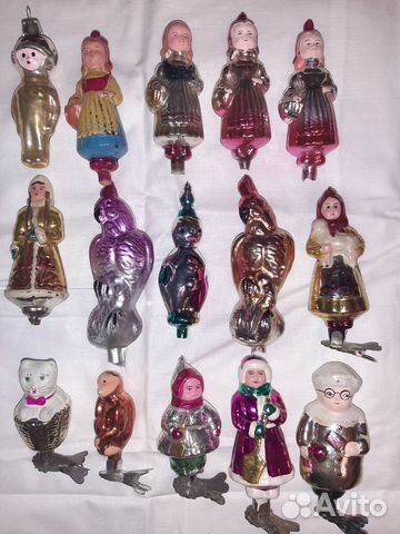 Елочные игрушки СССР на прищепке