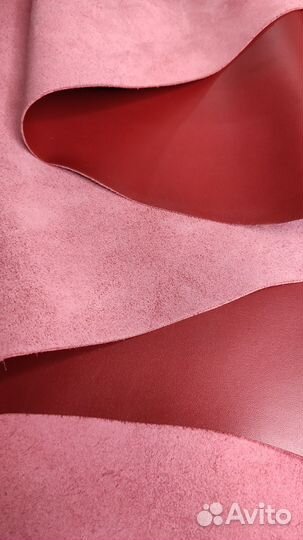 Кожа натуральная галантерейная 1,2-1,4мм красная