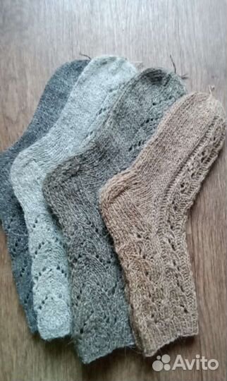 Носки ручной вязки шерстяные