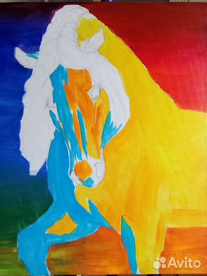 Картина акрилом 