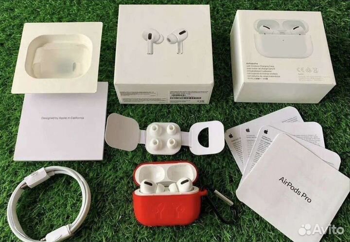 Airpods pro Luxe с шумоподавлением + чехол