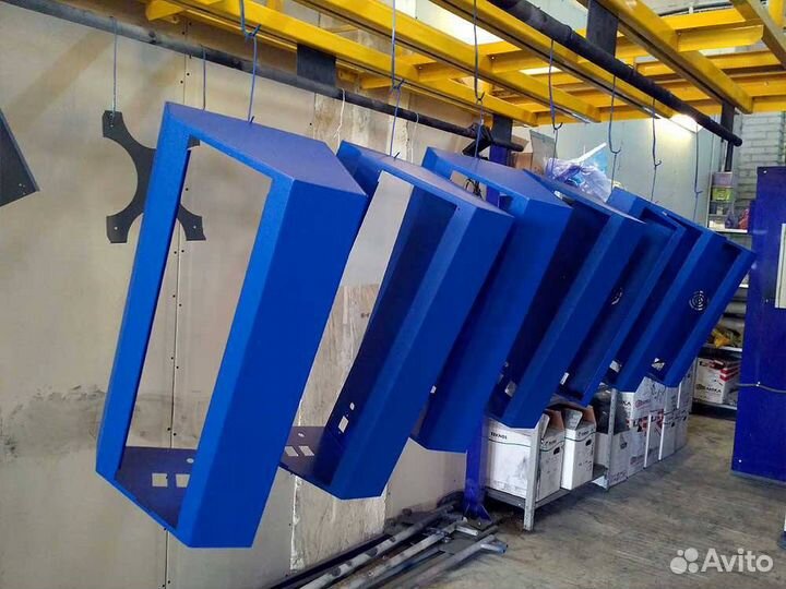 Порошковая покраска суппортов, металла, профиля