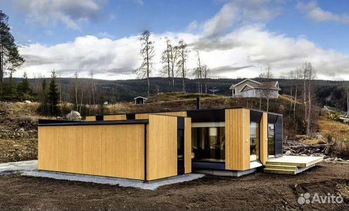 Модульный дом на участке изготовление от 3х нд