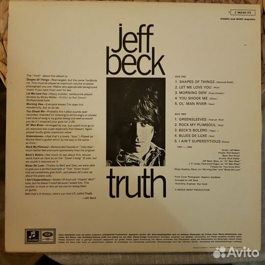 Jeff Beck - Truth LP