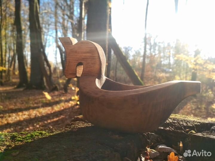 Солонка деревянная из липы. Пропитка льняное масло