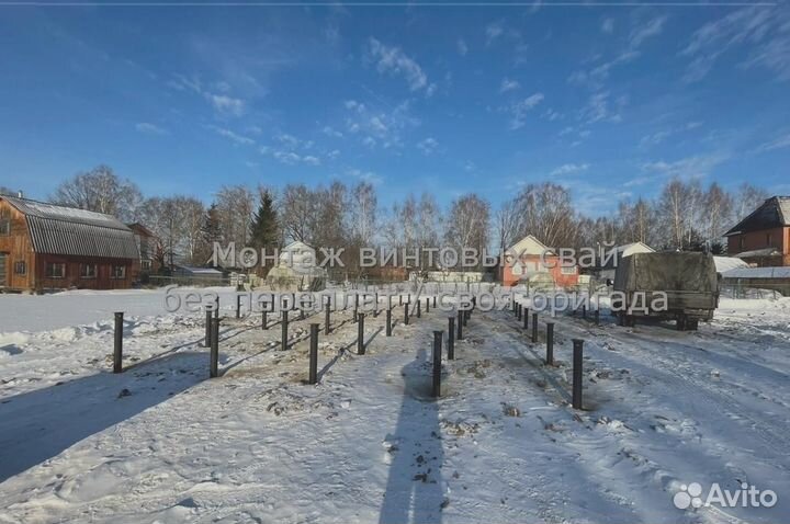 Монтаж Винтовых сваи