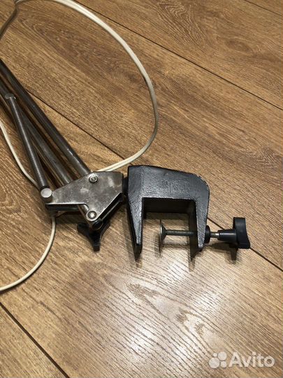 Лампа настольная СССР на струбцине