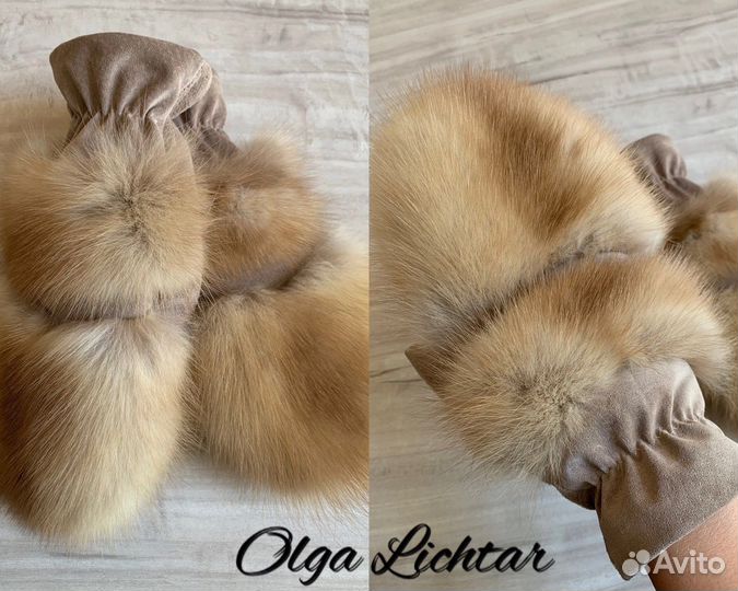 Варежки из норки