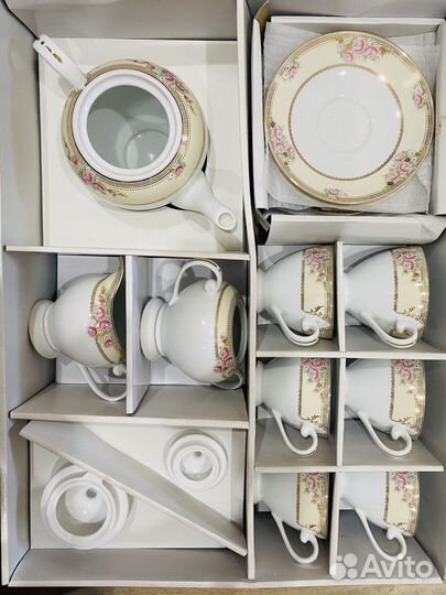 Чешский чайный сервиз Czech Gold Hands