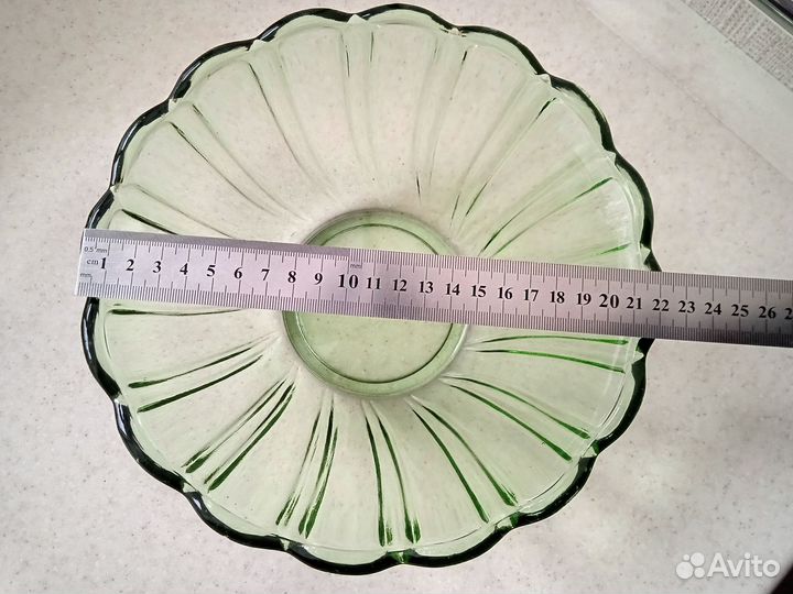 Салатница, фруктовница цветное стекло СССР