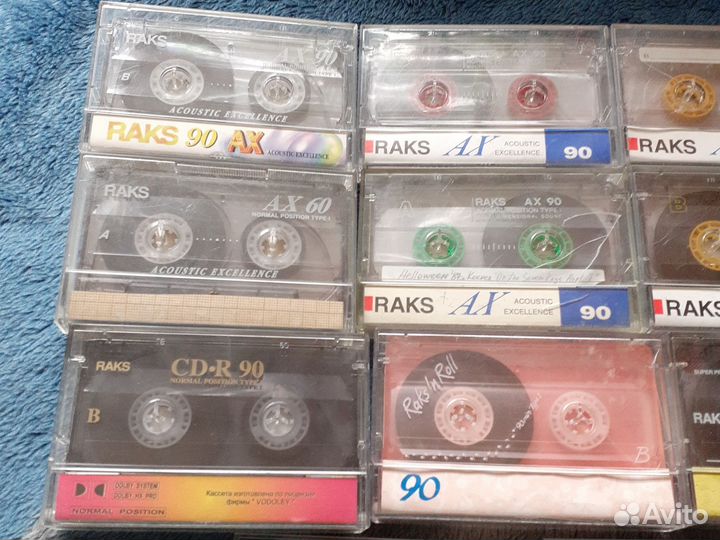 Аудиокассеты Raks коллекция. Все виды Raks