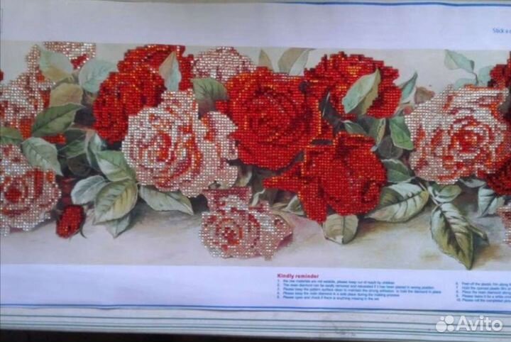 Картина стразами розы