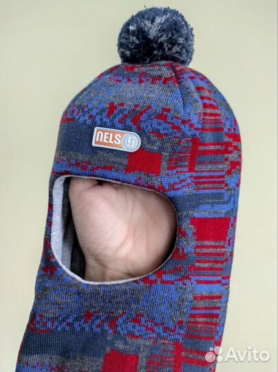 Шапка шлем nels зимний новый теплый