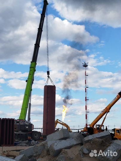 Аренда и услуги автокрана, 200 т, 72 м, с гуськом 20 м