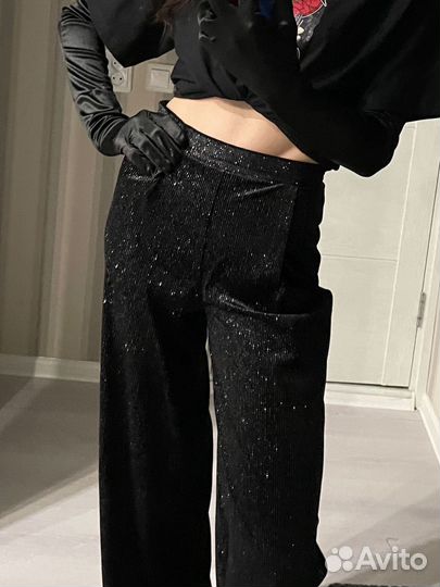 Брюки с блестками