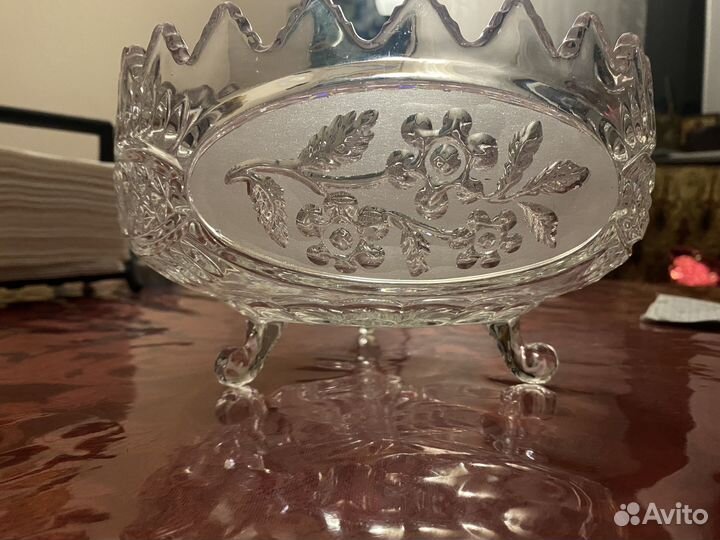 Ваза для фруктов хрусталь