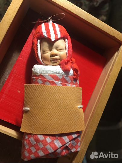 Ватная елочная игрушка