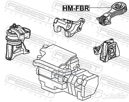 Подушка двигателя honda civic задн. hmfdr Febest