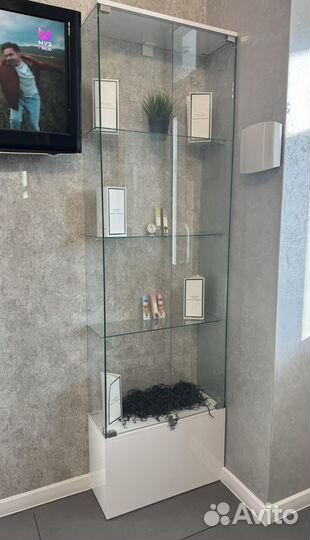 Стеллаж стеклянные полки