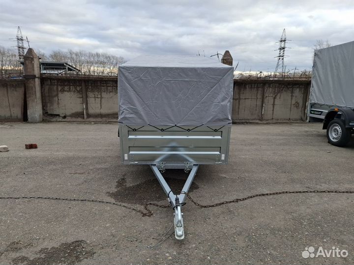 Легковой прицеп Титан 2,5х1,3 борт 0,5м тент 0,6м