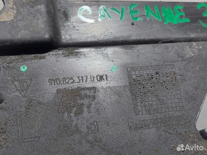 Porsche Cayenne 3 защита днища левая передняя