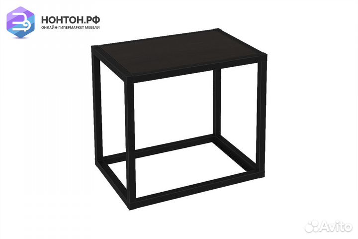 Полка Лофт пмг-Л 400 черная / венге