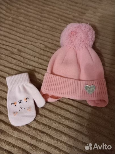 Шапка демисезонная для девочки на 3 годика