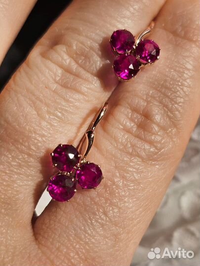 Золотые серьги Ежевички 583 СССР