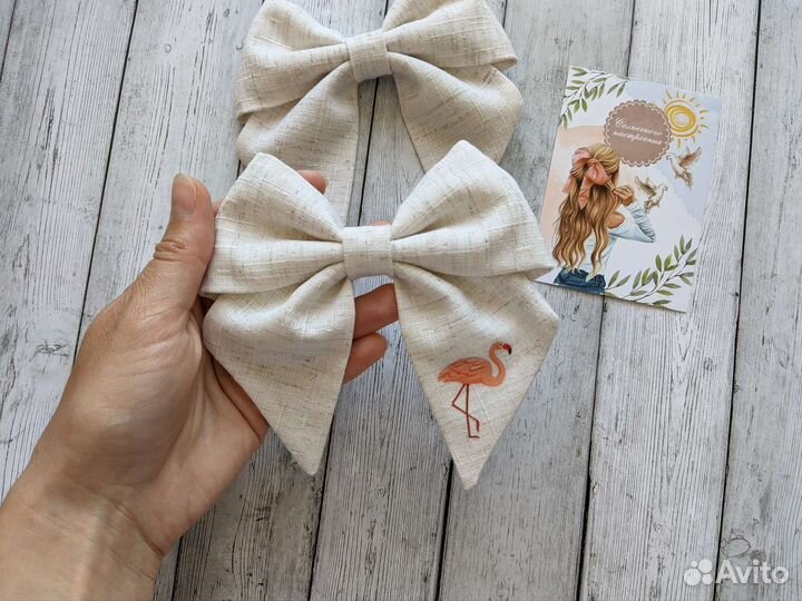 Бант из льна